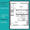 Clearwater Square Apartments 1x1 Floor Plan